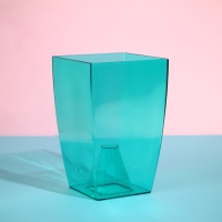 Горшок для орхидей, 2 л, 12,5 &times; 19,5 см, пластик, прозрачно-бирюзовый