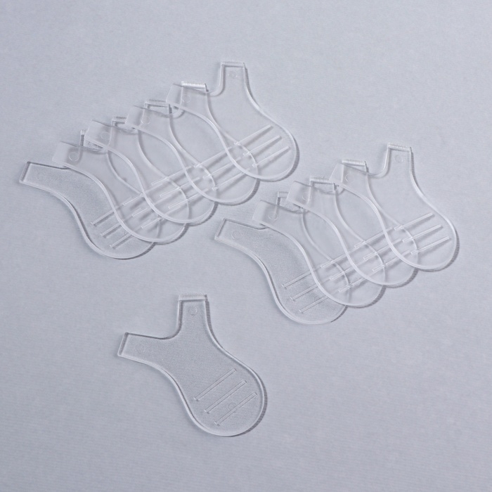 Аппликаторы для ламинирования бровей, набор - 10 шт, цвет прозрачный