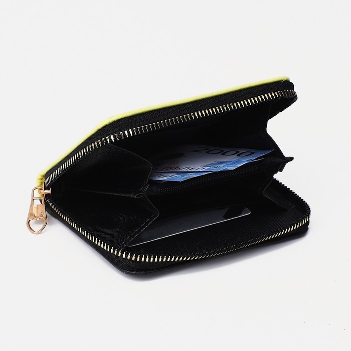 Кошелёк на молнии, цвет чёрный Кошелёк на молнии, цвет чёрный