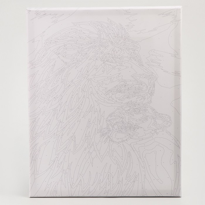 Картина по номерам на холсте с подрамником с золотой краской &laquo;Семья львов&raquo;, 40 х 50 см