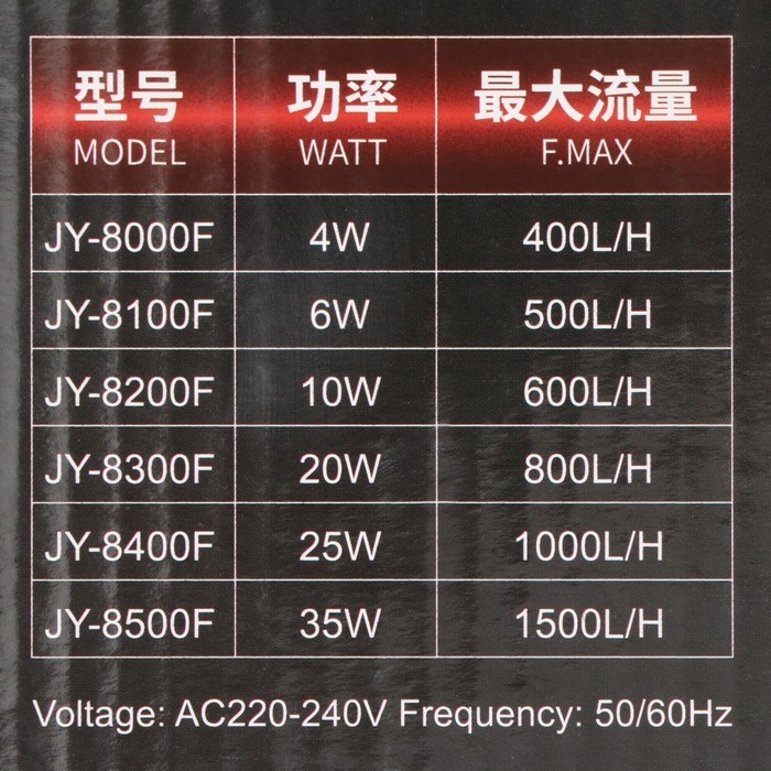 Фильтр внутренний JINGYE JY-8300F, двухсекционный, 800 л/ч, 20 Вт Фильтр внутренний JINGYE JY-8300F, двухсекционный, 800 л/ч, 20 Вт