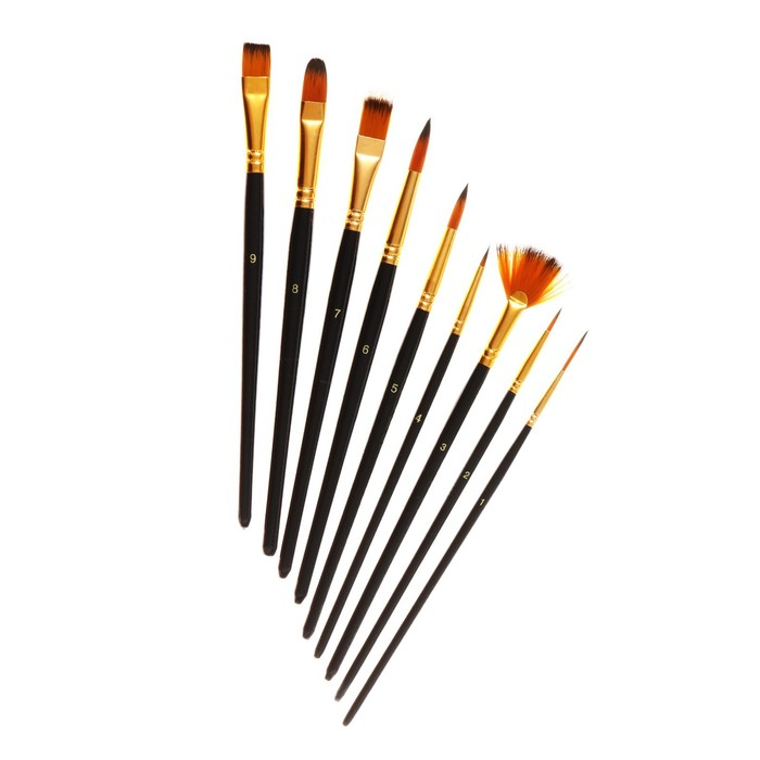 Набор кистей Calligrata, нейлон, 15 штук, в пенале-подставке