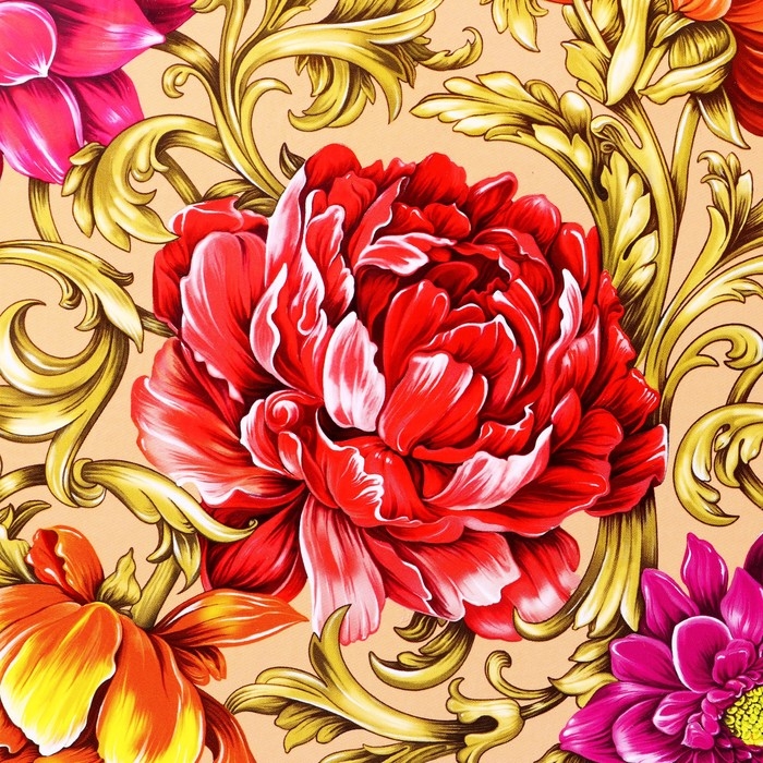 Доска разделочная и сервировочная круглая кухонная Доска разделочная и сервировочная круглая кухонная "Жостовская роспись", 25,5 см