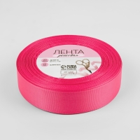 Лента репсовая, 25 мм, 23 ± 1 м, цвет ярко-розовый №159 Лента репсовая, 25 мм, 23 ± 1 м, цвет ярко-розовый №159