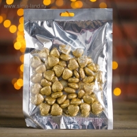 Фигурка для поделок и декора &laquo;Сердце&raquo;, набор 50 шт., размер 1 шт. 1,5&times;1,5&times;0,5 см, цвет золото