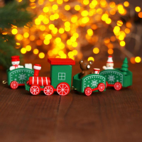 Сувенир &laquo;Новогодний поезд&raquo;, 19 см, цвет зелёный