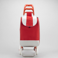 Сумка хозяйственная на колёсах, отдел на шнурке, нагрузка до 25 кг, цвет красный Сумка хозяйственная на колёсах, отдел на шнурке, нагрузка до 25 кг, цвет красный