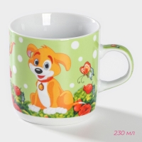 Набор детской посуды из керамики Доляна «Щенок», 3 предмета: кружка 230 мл, миска 400 мл, тарелка d=18 см Набор детской посуды из керамики Доляна «Щенок», 3 предмета: кружка 230 мл, миска 400 мл, тарелка d=18 см