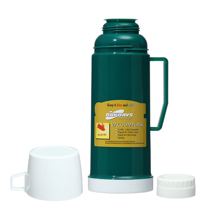 Термос 450 мл, со стеклянной колбой, 9 х 25 см, зеленый Термос 450 мл, со стеклянной колбой, 9 х 25 см, зеленый