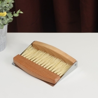 Набор для уборки: совок и щётка, 16&times;10,5&times;4 см, 16&times;4&times;1,6 см, 30 пучков, натуральный волос