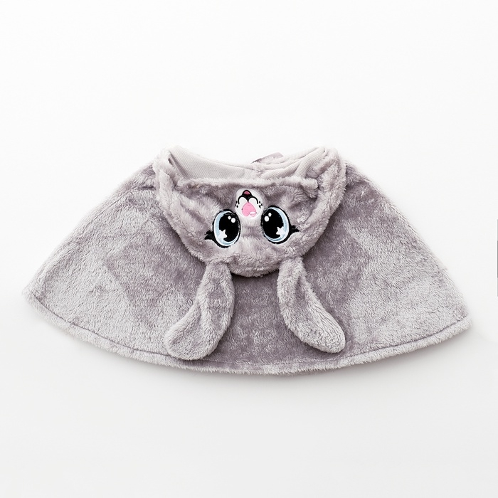 Карнавальная накидка &laquo;Шустрый Зайчик&raquo;, рост 104-128 см, серый