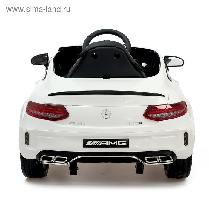 Электромобиль MERCEDES-BENZ C63 S AMG, EVA колёса, цвет белый