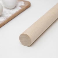 Скалка прямая Доляна, 24&times;3 см, берёза