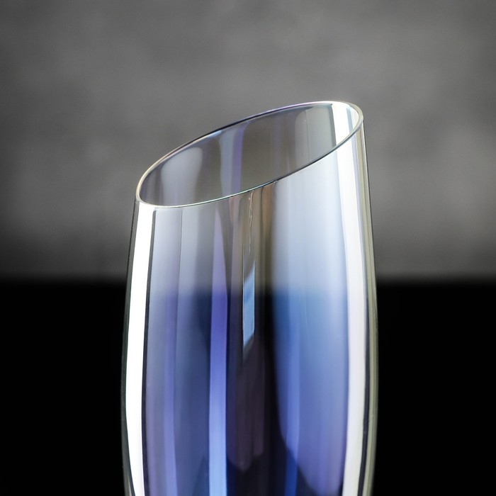 Бокал из стекла для шампанского Magistro &laquo;Иллюзия&raquo;, 180 мл, 5,5&times;27,5 см, цвет перламутровый