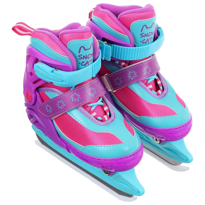 Коньки детские раздвижные Snow Cat, с роликовой платформой, р. 30-33