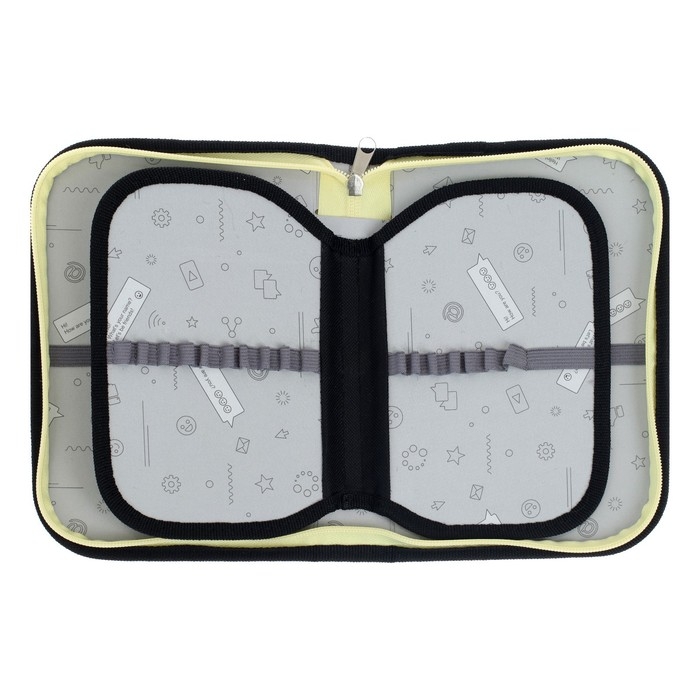 Пенал 3 секции, вкладка внутри, 140 х 210 х 40 мм, тканевый, Calligrata TOP Block School Пенал 3 секции, вкладка внутри, 140 х 210 х 40 мм, тканевый, Calligrata TOP Block School