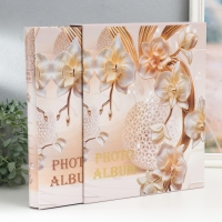 Фотоальбом на 400 фото 10х15 см "Кремовые орхидеи" золотое тиснение МИКС 33,5х27,5х5,5 см Фотоальбом на 400 фото 10х15 см "Кремовые орхидеи" золотое тиснение МИКС 33,5х27,5х5,5 см