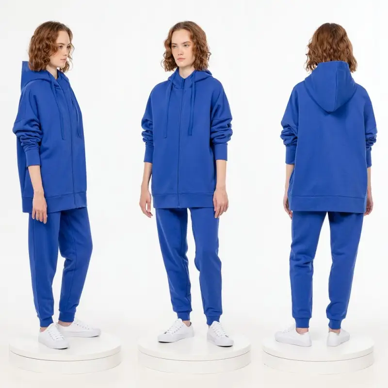 Толстовка унисекс H3, синяя, размер XS/S