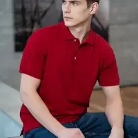 Рубашка поло мужская Sunset красная, размер S