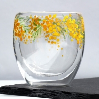 Стакан с двойными стенками &laquo;Нежная мимоза&raquo;, 250 мл