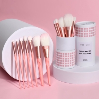 Набор кистей для макияжа &laquo;MAKEUP&raquo;, 7 предметов, в тубе, цвет розовый