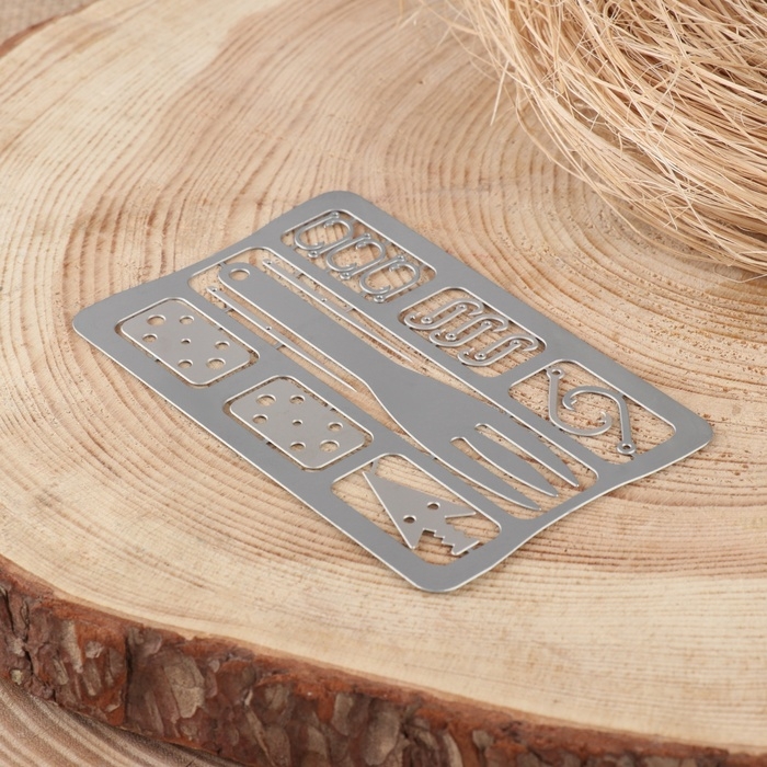 Карта для выживания, многофункциональная тип Д, нерж.сталь Карта для выживания, многофункциональная тип Д, нерж.сталь