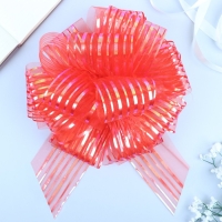 Бант - шар №10 «Полоски», красный Бант - шар №10 «Полоски», красный