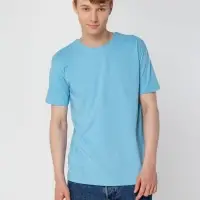 Футболка унисекс T-bolka 160, голубая, размер S