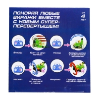 Машина-перевёртыш радиоуправляемая &laquo;Трюк&raquo;, работает от батареек, световые эффекты, цвет синий