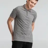 Рубашка поло мужская Paname Men черный меланж, размер XXL