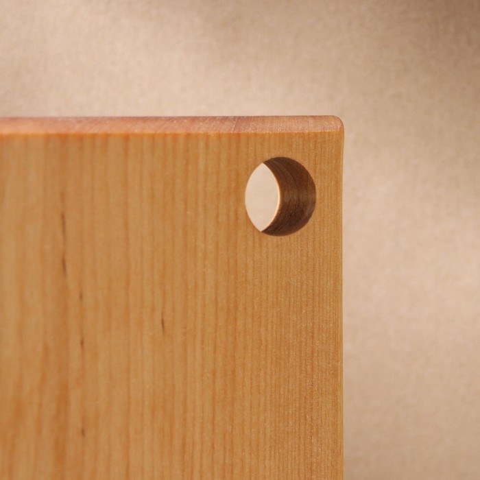 Доска разделочная деревянная с отверстием Adelica, 30&times;20&times;2 см, покрыта маслом, цельная берёза