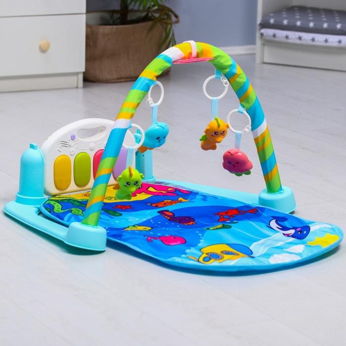 Коврик развивающий с дугой «Морские истории», пианино, зеркало, р-р 73х45х0,5 см. Коврик развивающий с дугой «Морские истории», пианино, зеркало, р-р 73х45х0,5 см.