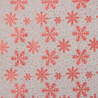 Скатерть Этель Снежинки 140*180 &plusmn;5 см, 80% п/э 20% лен, 120гр/м2