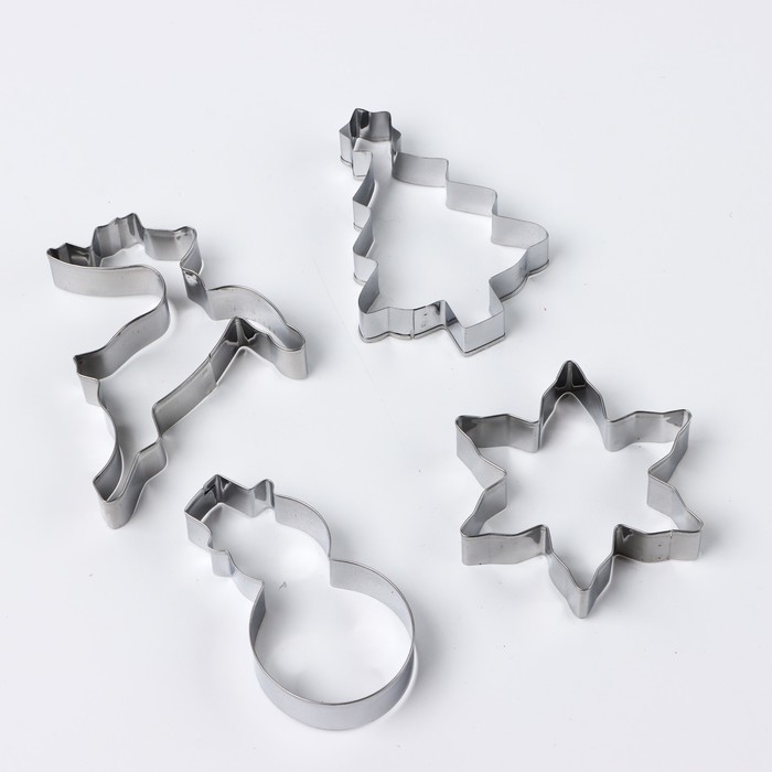 Новый год. Набор форм для печенья &laquo;Уютная сказка&raquo;, 4 шт