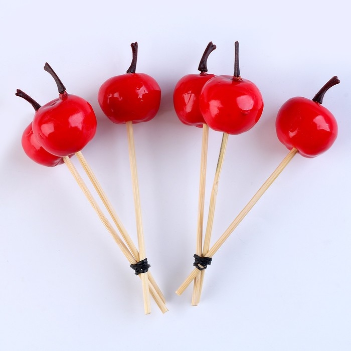 Шпажки «Яблочки», красные, в наборе 6 штук Шпажки «Яблочки», красные, в наборе 6 штук