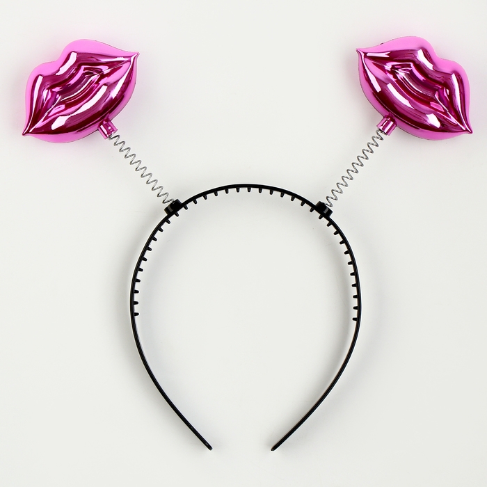 Карнавальный ободок «Губы», цвет розовый Карнавальный ободок «Губы», цвет розовый