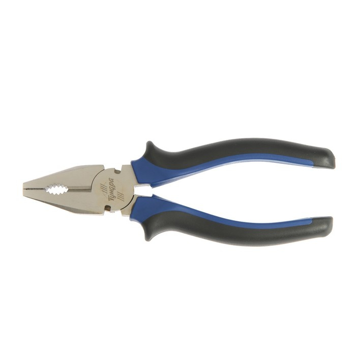 Плоскогубцы комбинированные ТУНДРА, CrV, никелированные, двухкомпонентные рукоятки, 160 мм Плоскогубцы комбинированные ТУНДРА, CrV, никелированные, двухкомпонентные рукоятки, 160 мм