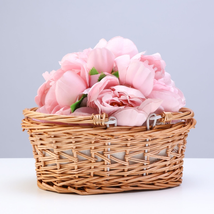 Корзина декоративная Корзина декоративная "Ромашка", 25 х 18 х 9 см, водный гиацинт