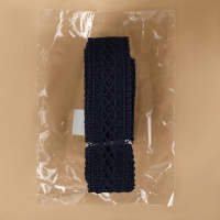Кружево гипюровое, 40 мм &times; 11 &plusmn; 1 м, цвет тёмно-синий
