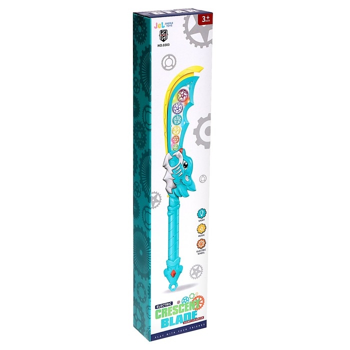 Меч &laquo;Глефа&raquo;, с шестерёнками, световые и звуковые эффекты, работает от батареек, цвет МИКС