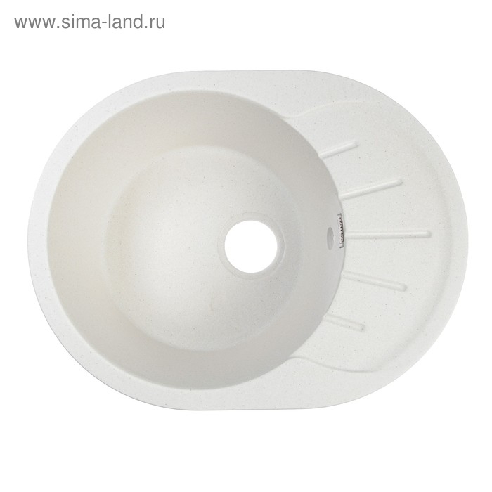 Мойка кухонная из камня ZETT lab. 10/Q7, 575х440х215 мм, матовая, цвет хлопок