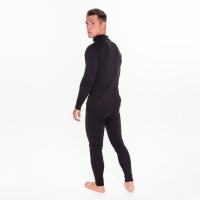 Термобельё мужское (джемпер, кальсоны), цвет чёрный, размер 46