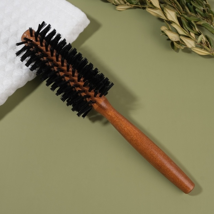 Брашинг, d = 2/5 &times; 22 см, искусственная щетина, цвет &laquo;тёмное дерево&raquo;