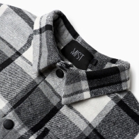 Рубашка мужская в клетку MIST, размер 54, черный/белый