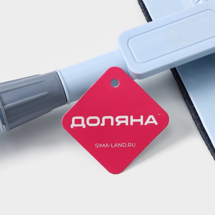 Щётка для окон Доляна, стальная телескопическая ручка 76(116) см, водосгон 29 см, насадка из микрофибры 29&times;8 см