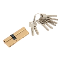 Цилиндровый механизм для китайской двери, 85 мм, латунь, 7 перф. ключей Цилиндровый механизм для китайской двери, 85 мм, латунь, 7 перф. ключей