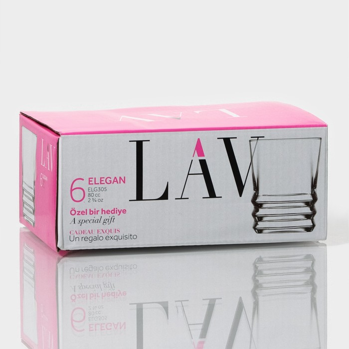 Набор стопок &laquo;Элеган&raquo;, 70 мл, 5&times;6,2 см, 6 шт