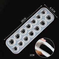 Форма силиконовая универсальная &laquo;Кольца&raquo; на 14 колец, 7 размеров &mdash; от 1,7 см до 2,3 см