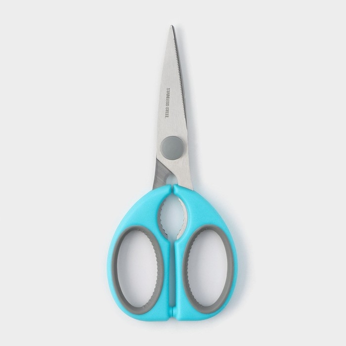 Ножницы кухонные Доляна «Эльба», 22 см, цвет голубой Ножницы кухонные Доляна «Эльба», 22 см, цвет голубой