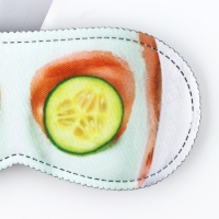 Маска для сна «Огуречное настроение», 19.3 х 9.5 см, цвет голубой Маска для сна «Огуречное настроение», 19.3 х 9.5 см, цвет голубой